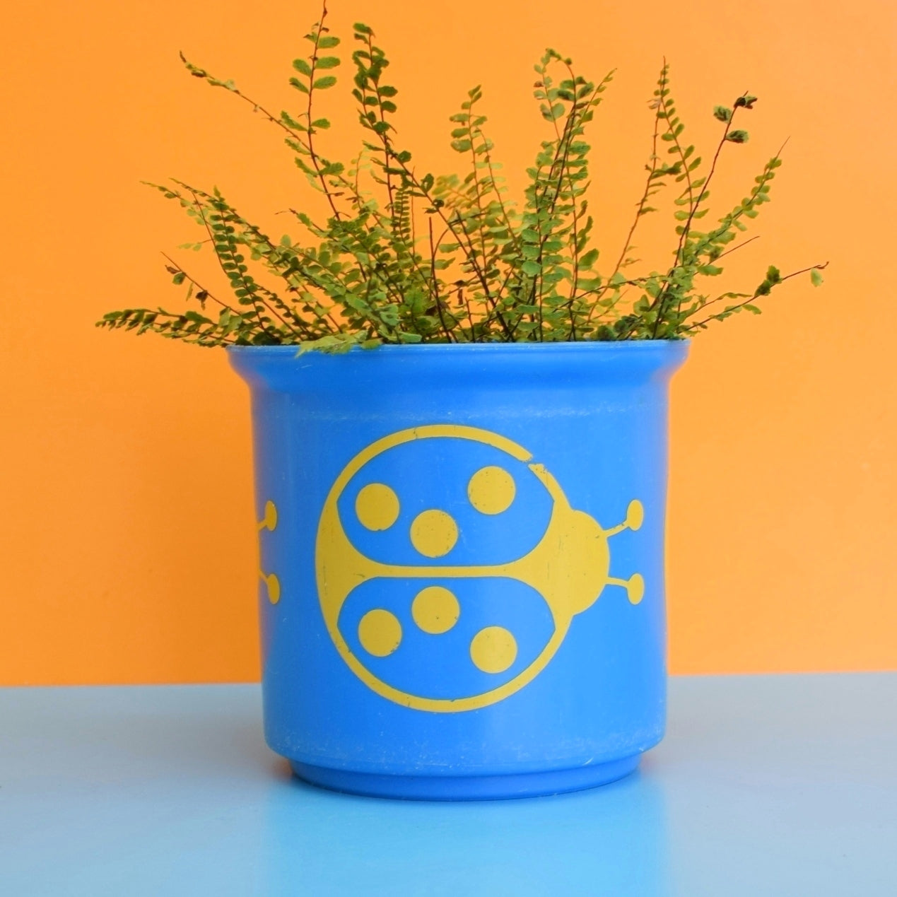 Vintage 1960s Plastic Plant Pot/ Stacking Cup - Ladybird by Pineapple Retro