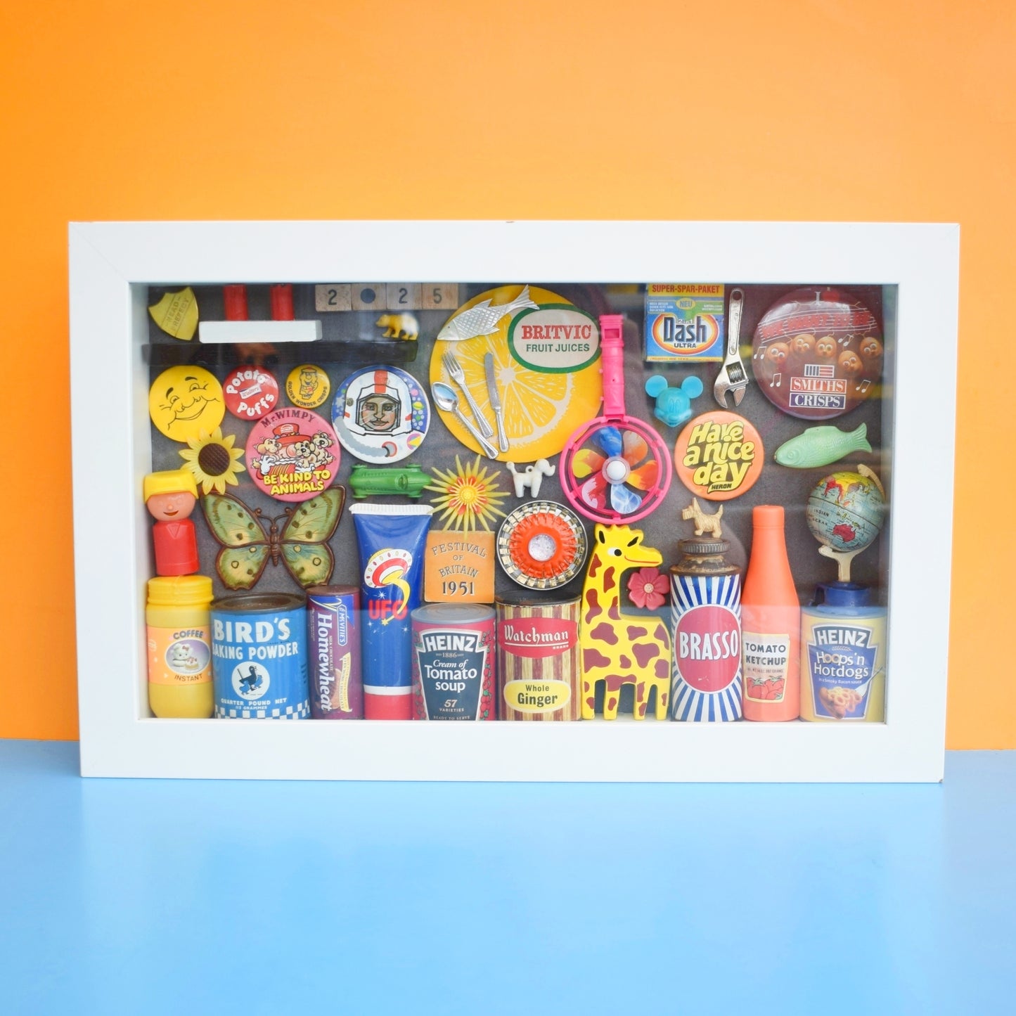 Vintage Mixed Wooden Display Box & Amazing Vintage Contents by Pineapple Retro