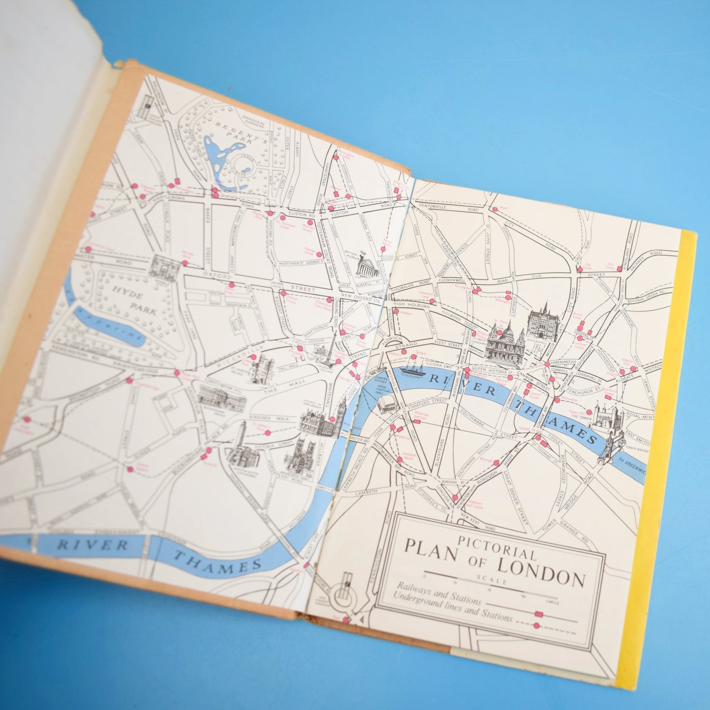 Vintage 1960s Ladybird Book & Shot Glass Set- London