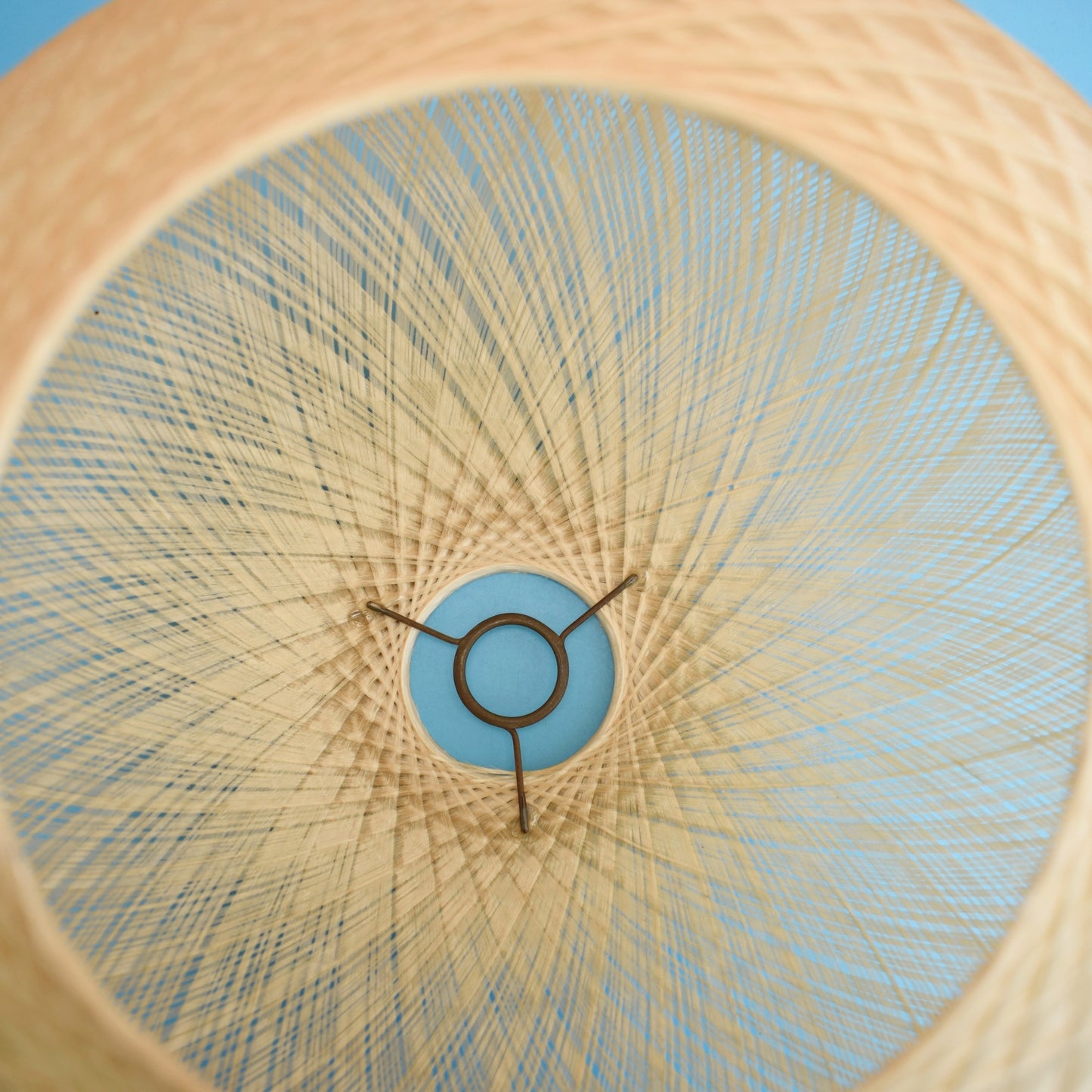 Vintage 1960s Spun/ Woven Lamp Shade - Cream