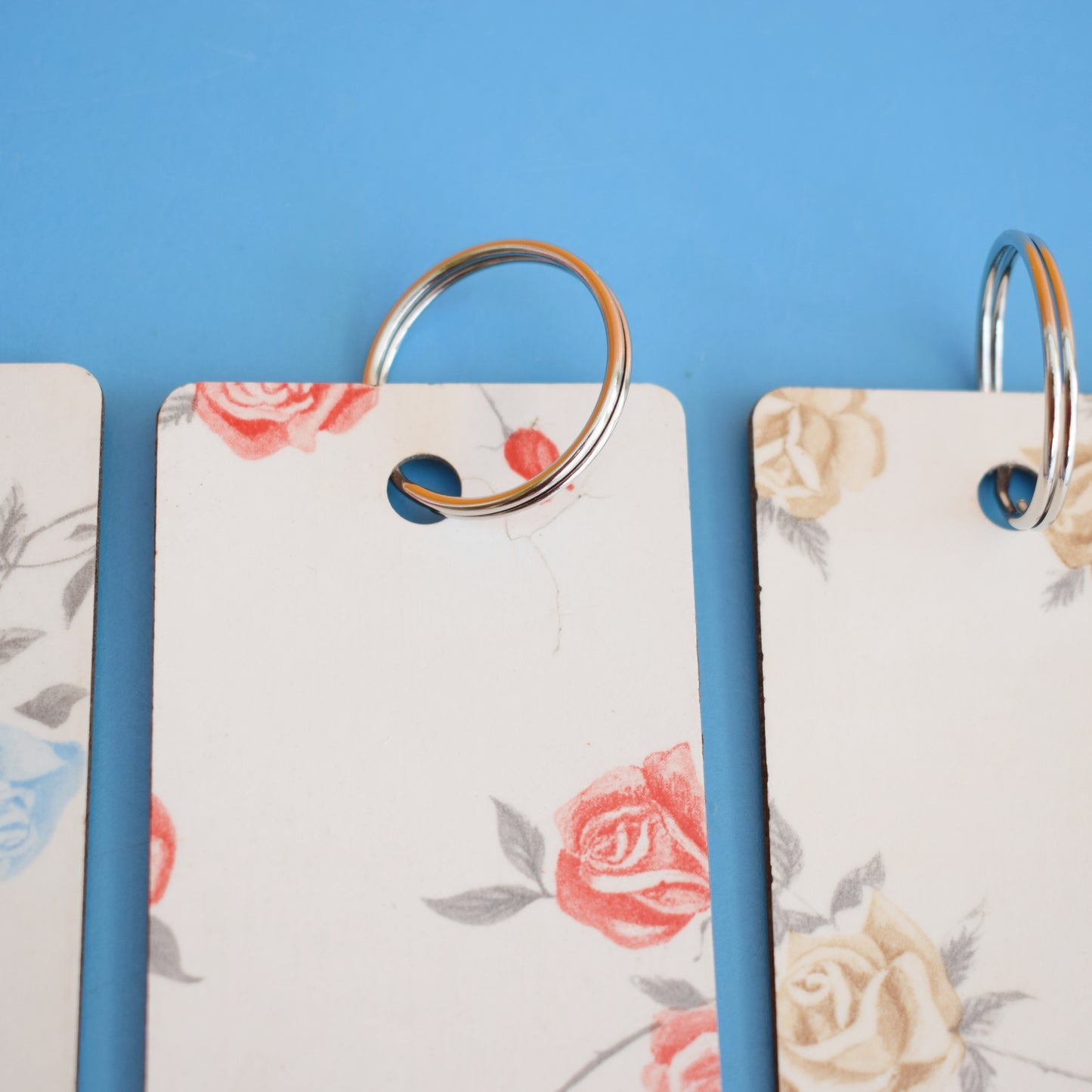 Vintage 1960s Patterned Formica Sample Keyring's - Great Gifts - Pastels by Pineapple Retro