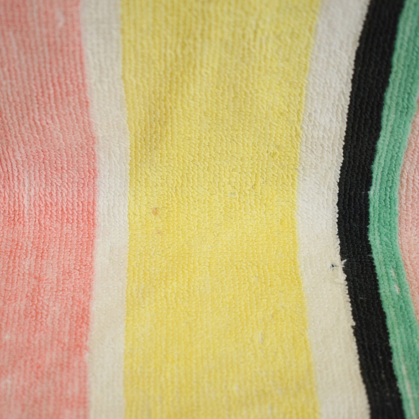 Vintage 1960s Cotton Towel - Pastel Stripes/ Stars
