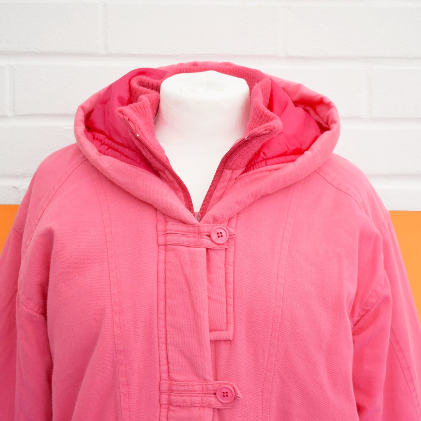 Vintage 1980s Cotton Jacket - Barbie Pink Size 12