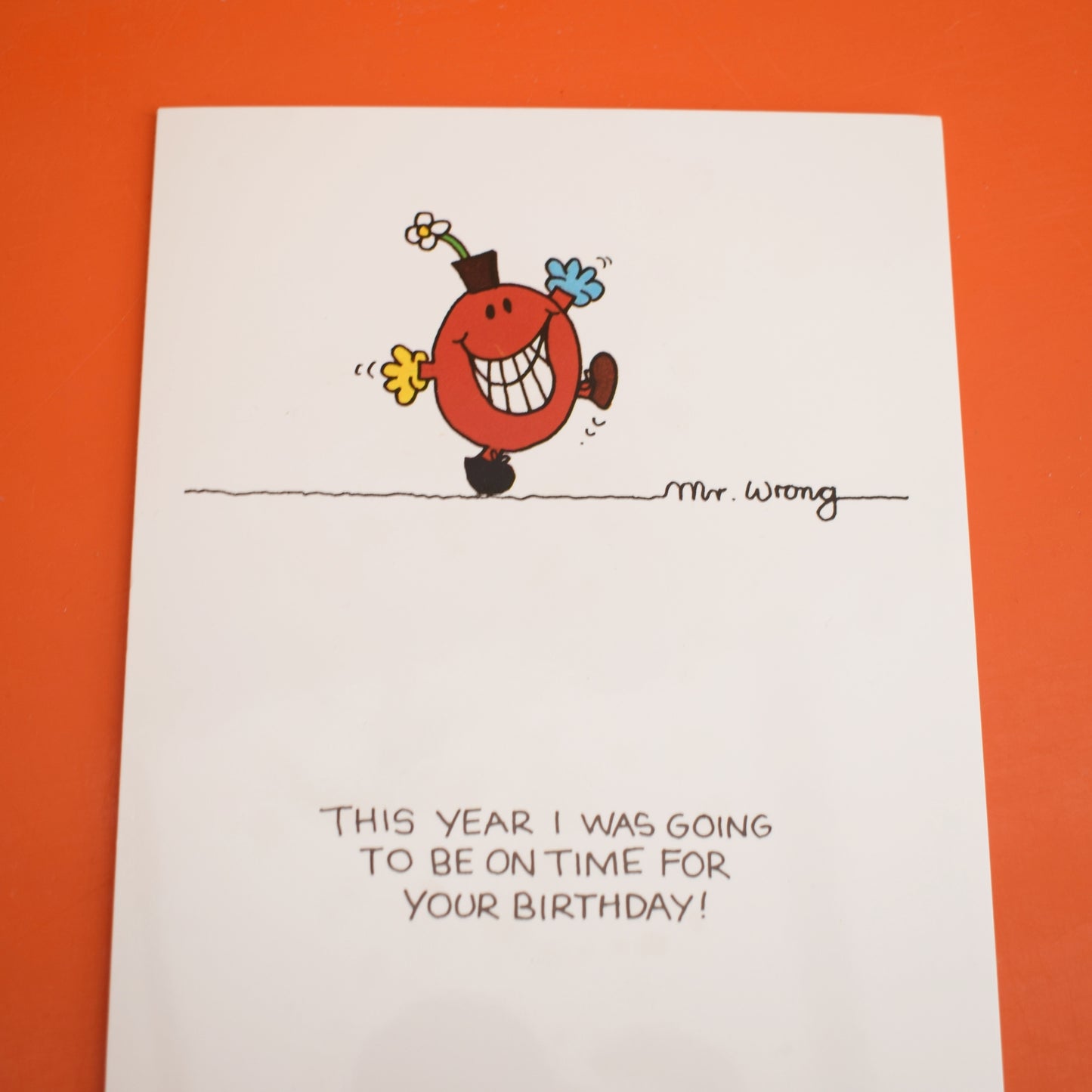 Vintage 1980s Birthday Greeting Card - Mr Men - Choice #3