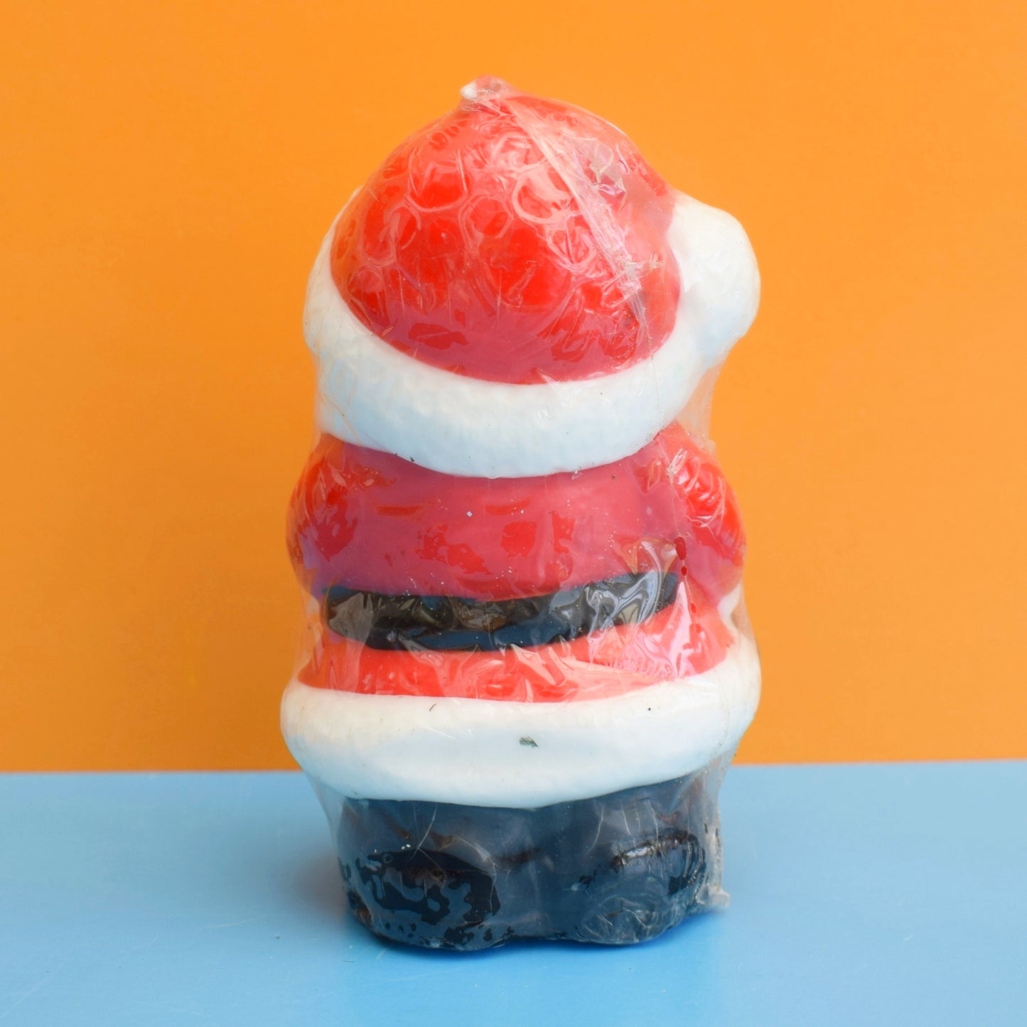 Vintage 1970s Kitsch Christmas Candle Ring & Candle & Santa by Pineapple Retro