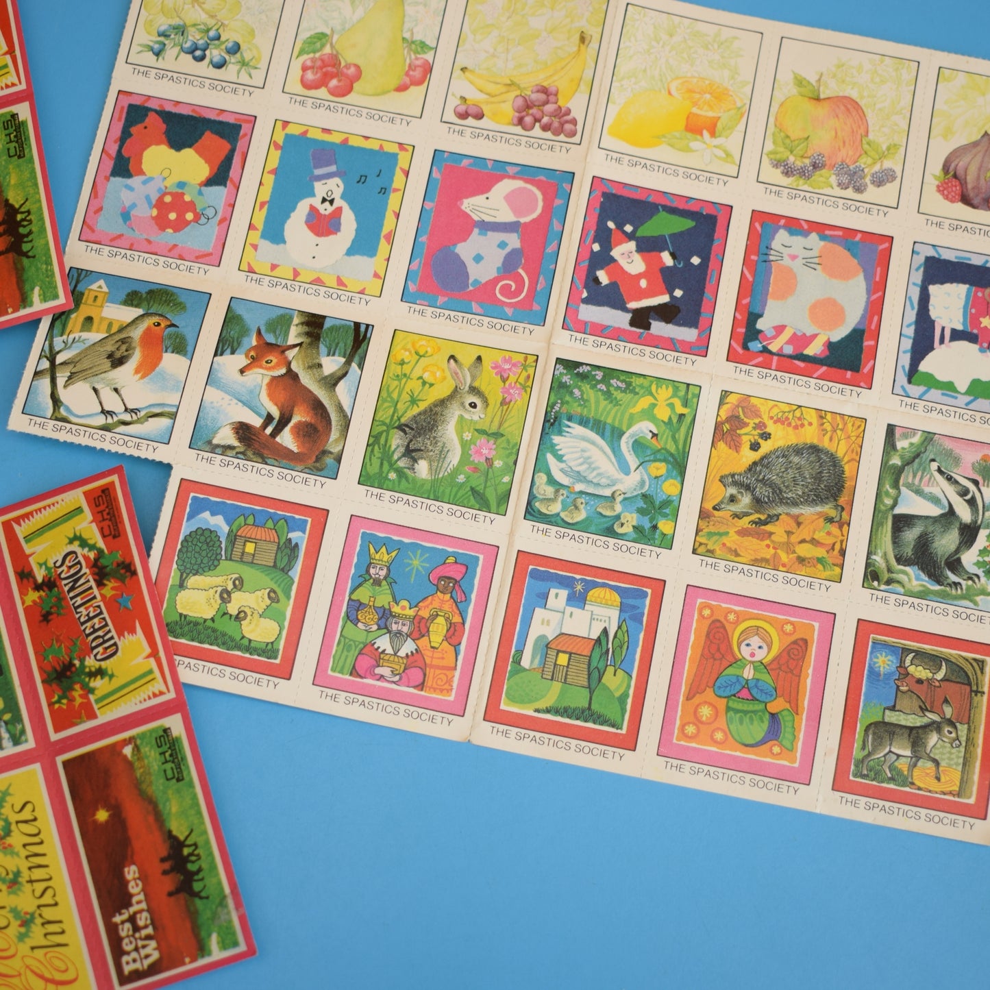 Vintage 1970s/60s Christmas Parcel Stickers