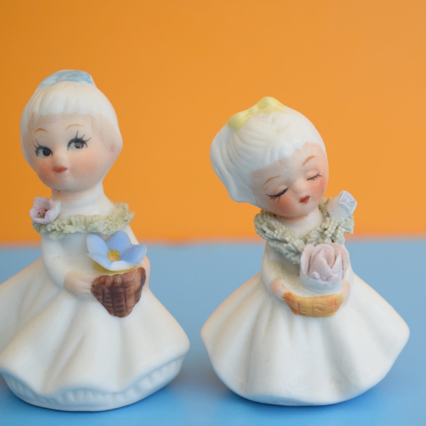 Vintage 1950s Small Ceramic Pretty Ladies- x5