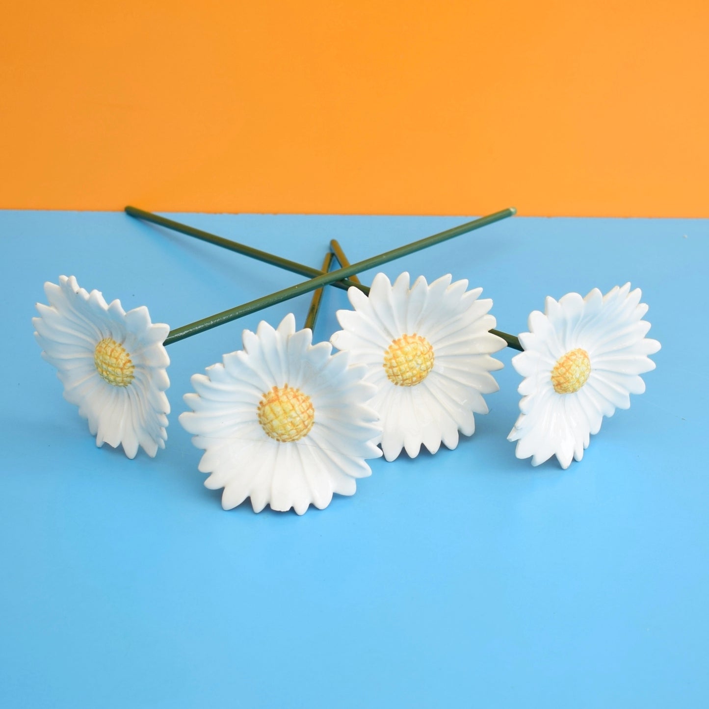 Vintage 1980s Ceramic Flowers - Daisies x4