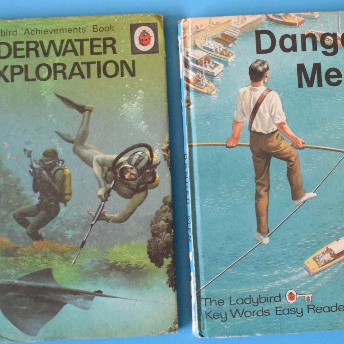 Vintage 1970s Ladybird Books - Danger Men & Underwater Exploration