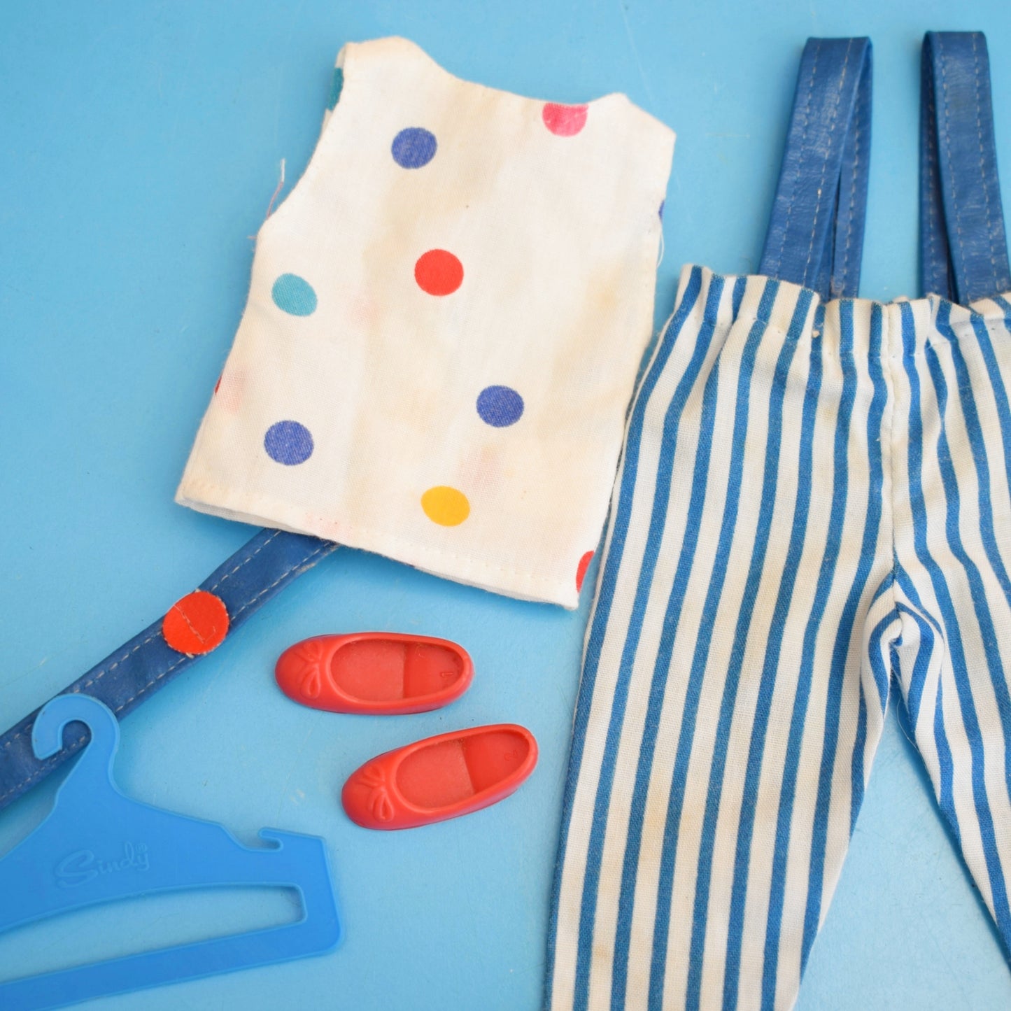 Vintage 1980s Sindy Spots & Stripes Outfit
