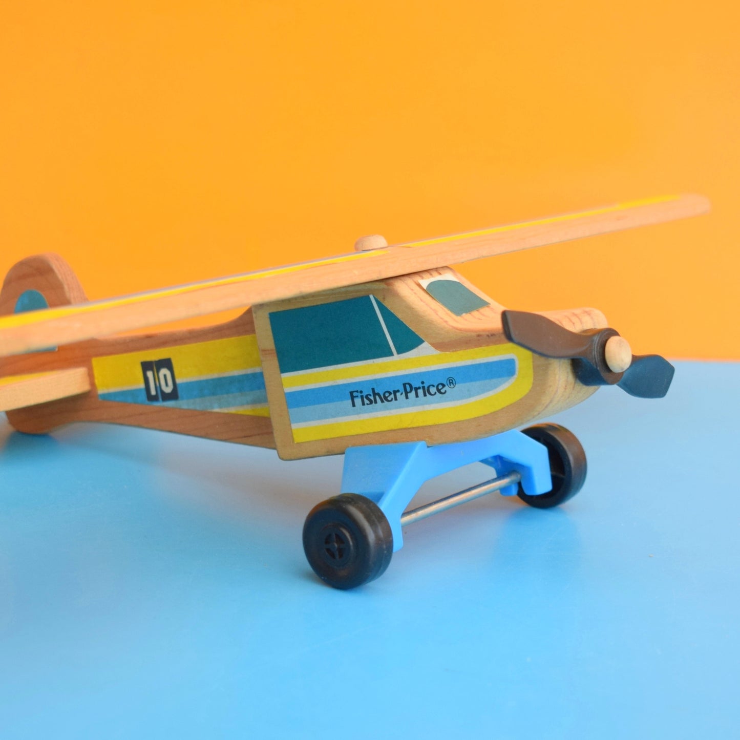 Vintage 1980s Fisher Price - Wooden Plane (Arts & Crafts Range)
