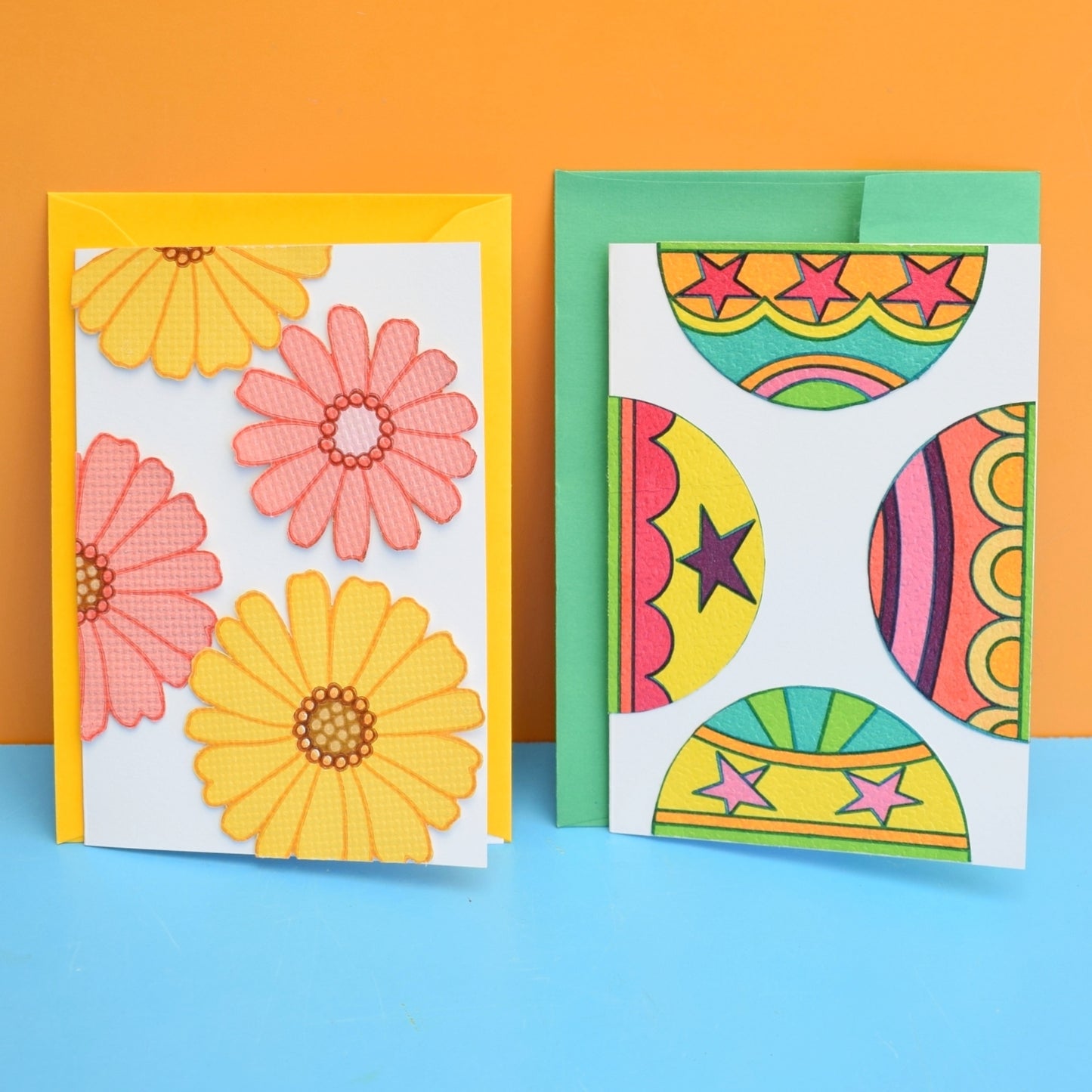 Vintage 1970s Components - Greeting Card - Bold Brights