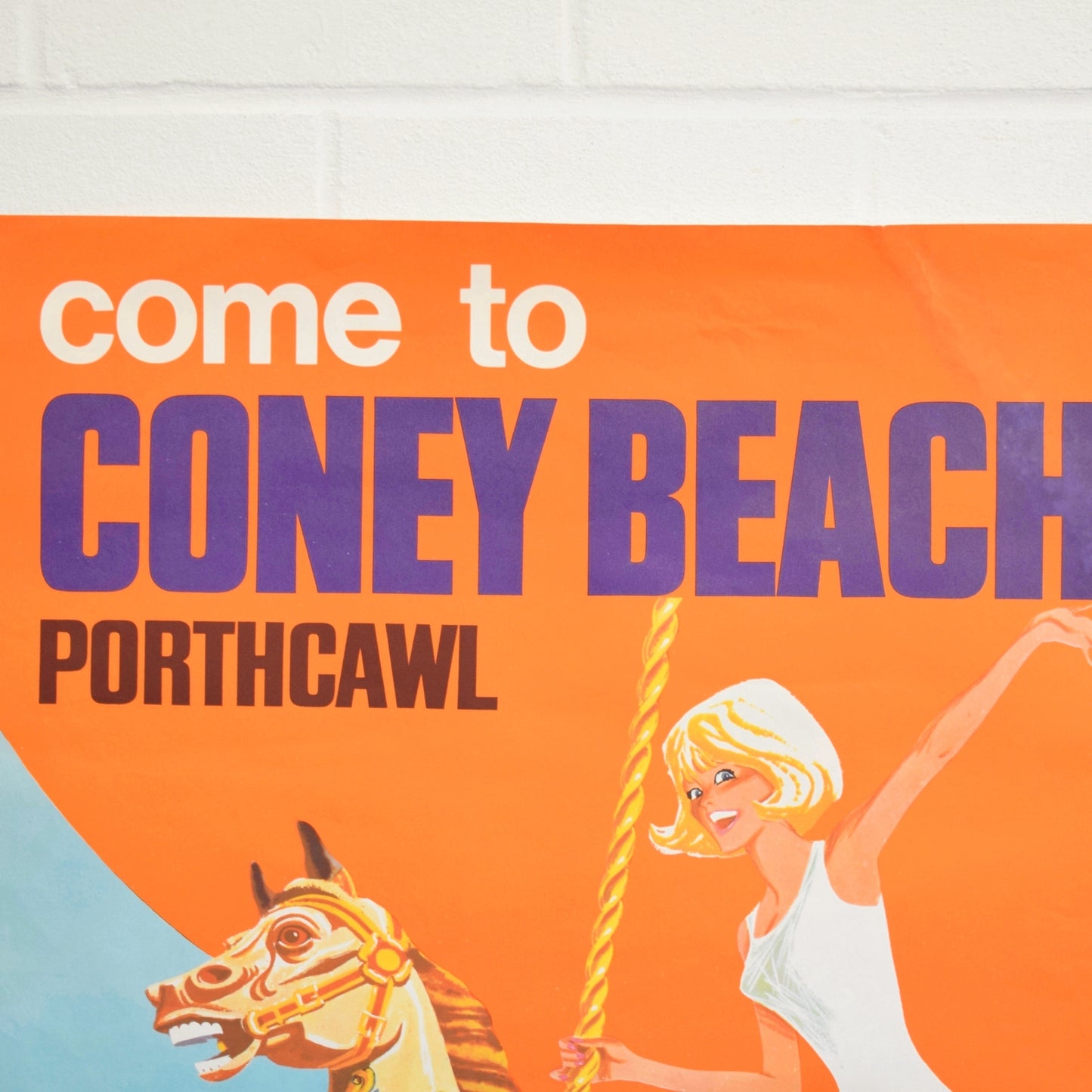 Vintage 1950s Coney Beach Porthcawl Poster - Original Not Reproduction by Vintage