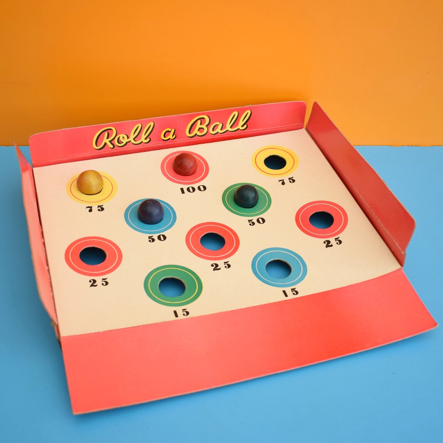 Vintage 1950s Roll A Ball Game- Boxed