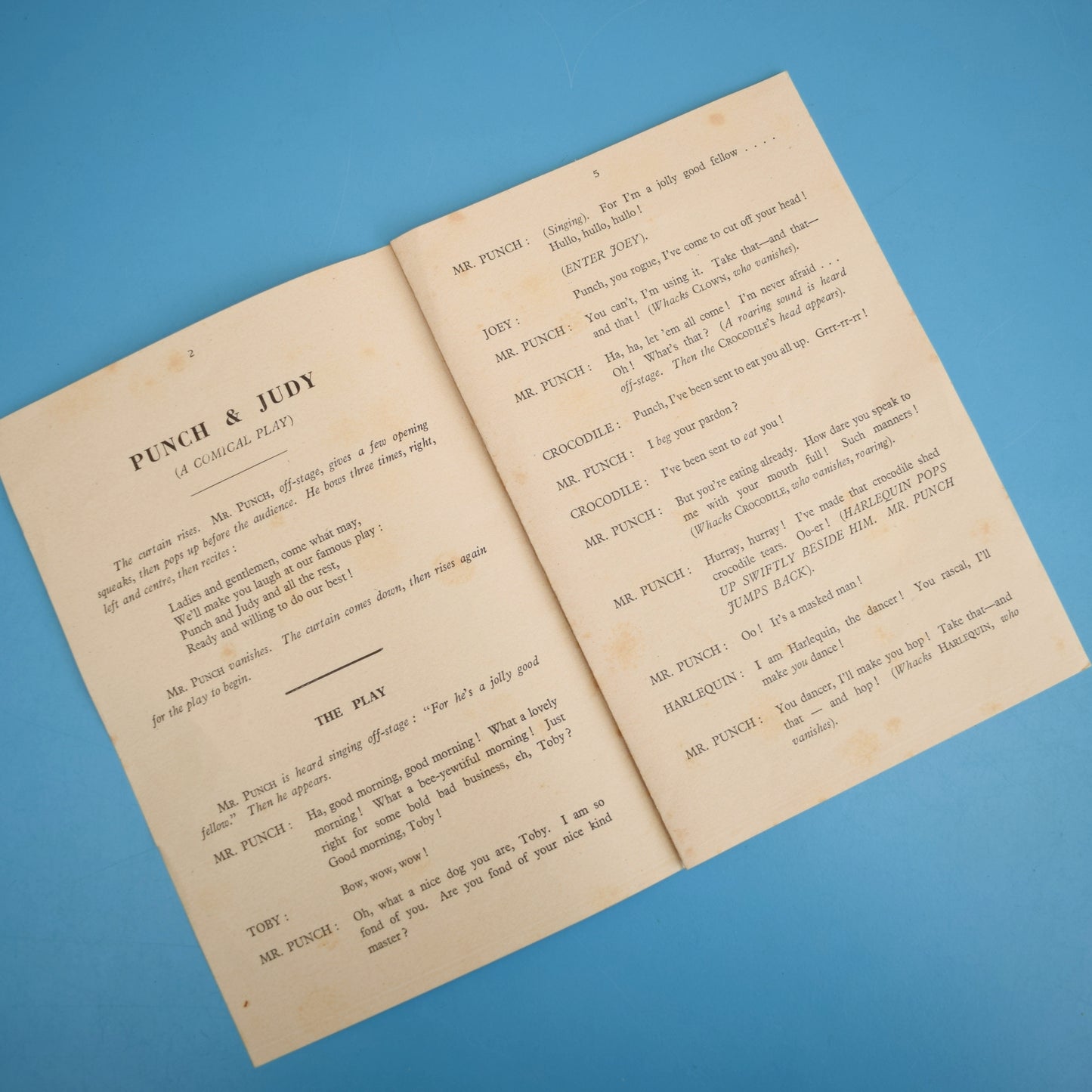 Vintage 1950s Cardboard Punch & Judy Set - Boxed- Toyland