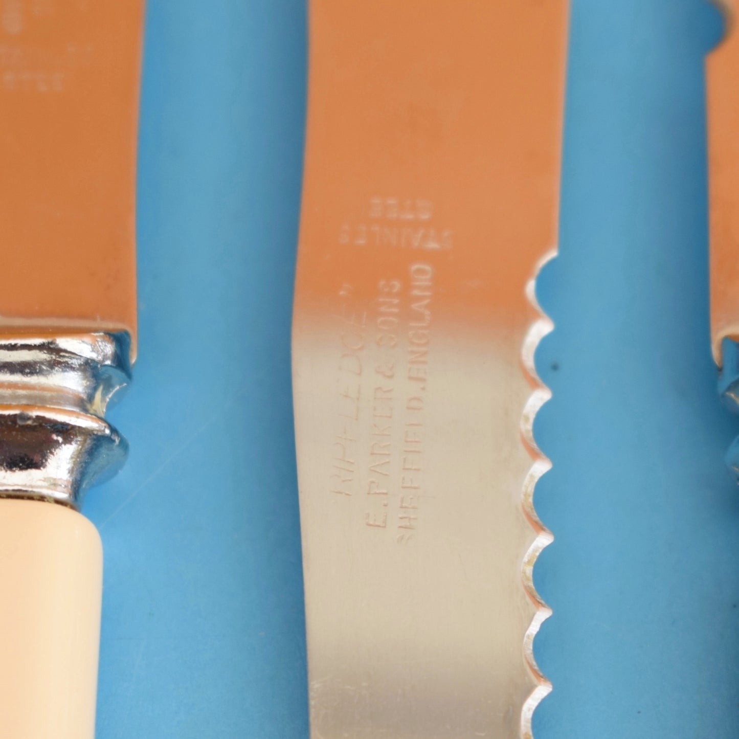 Vintage 1960s Rippledge Knives Sheffield by Vintage