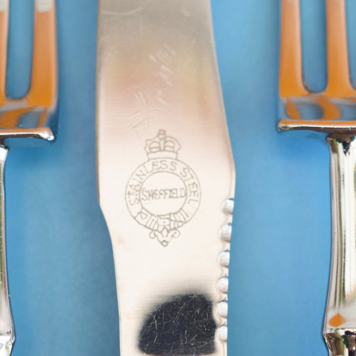 Vintage 1960s Teak Glosswood Cutlery Steak Set