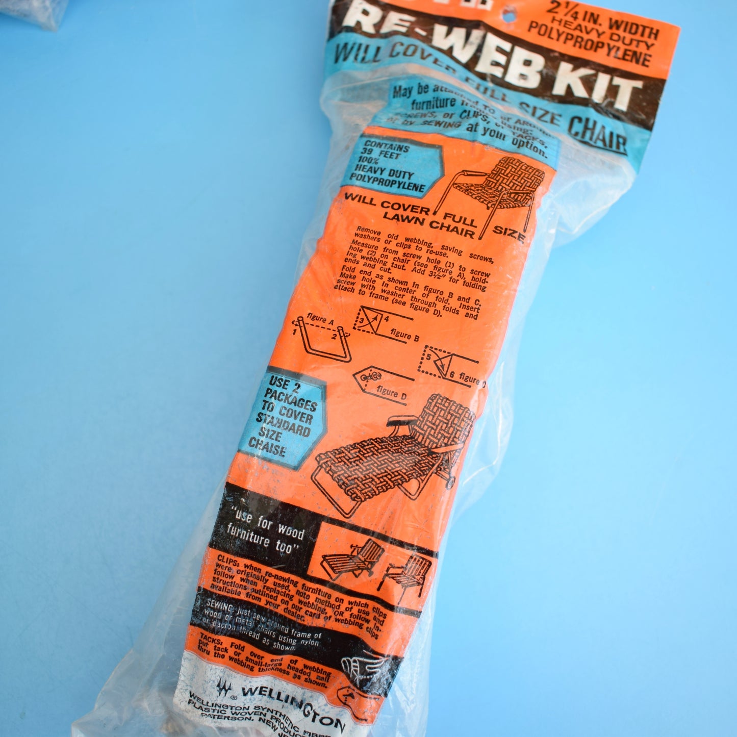 Vintage 1970s Replacement Garden / Lawn Chair Webbing- American