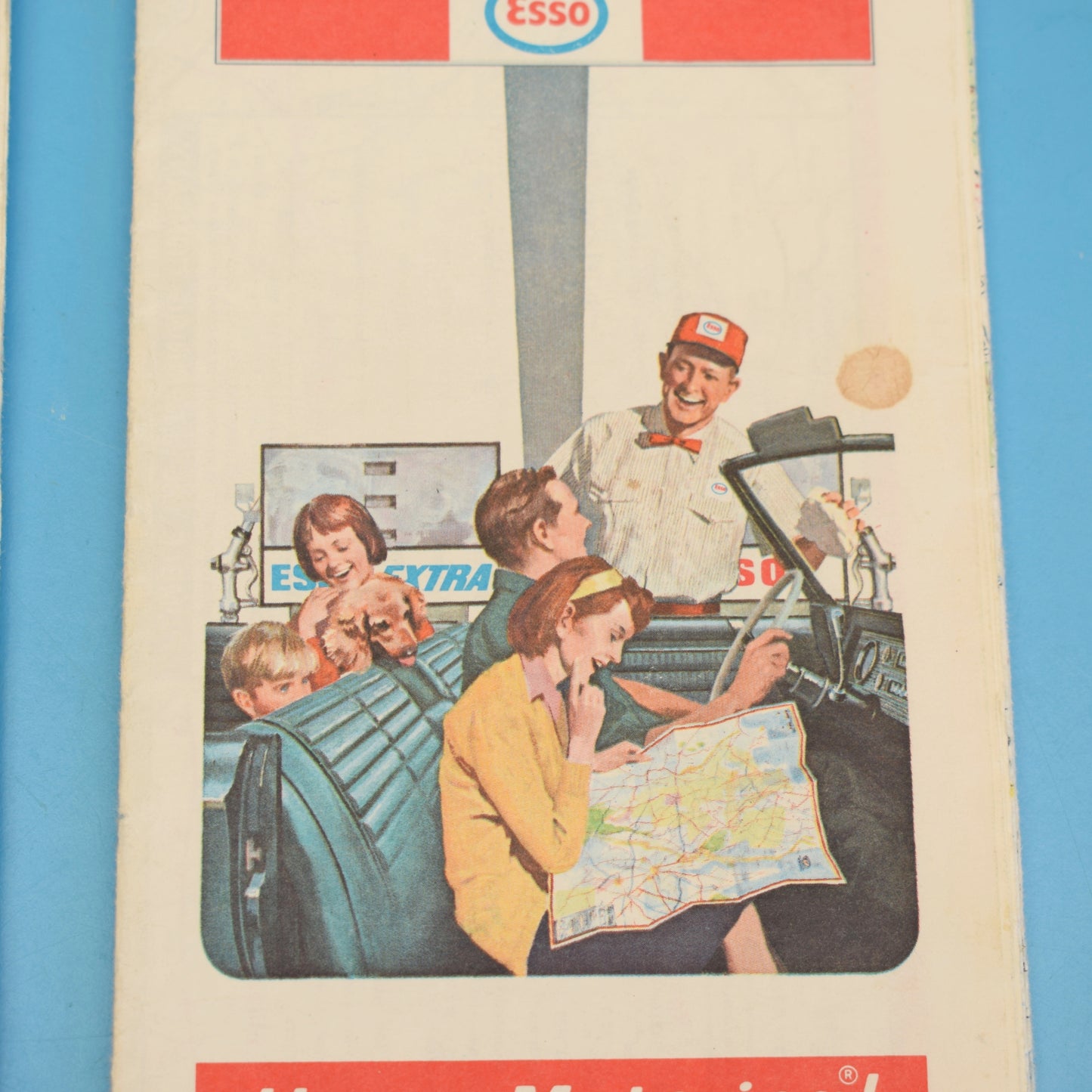 Vintage 1960s Esso Road Motoring Maps - United States x4