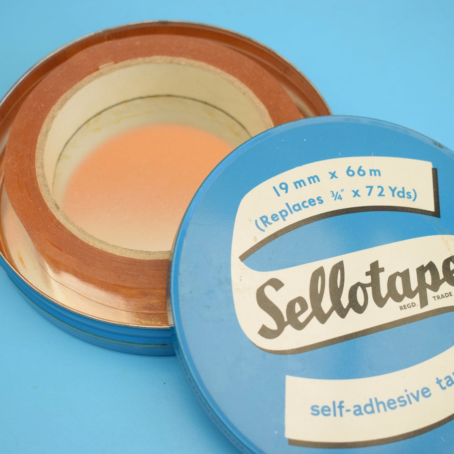 Vintage 1960s Sellotape Tin - With Sellotape by Vintage