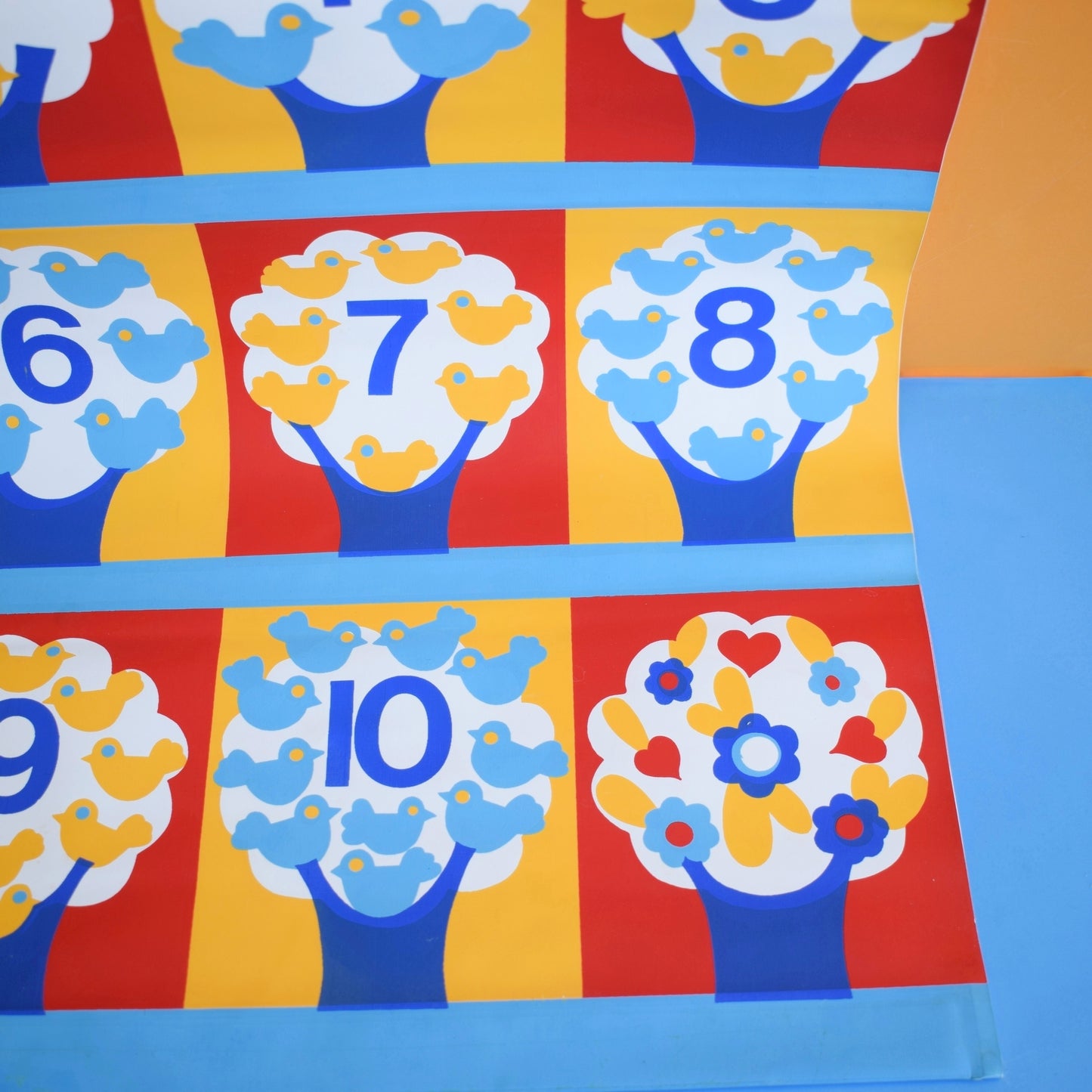 Vintage 1980s Nursery Counting Wall Hanging Chart - Mothercare