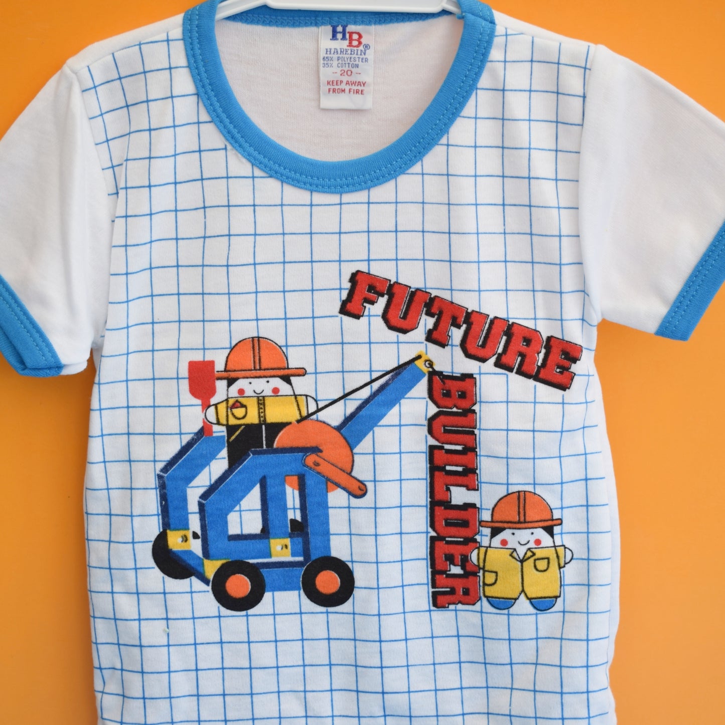 Vintage 1980s T Shirt & Shorts - Future Builder - Aged 2-3 - Unworn