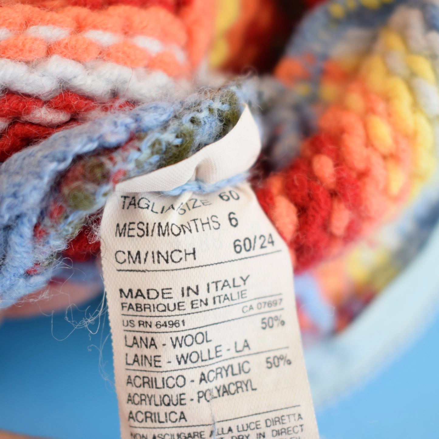 Vintage 1980s Knitted Cardigan - Benetton - 6 Months