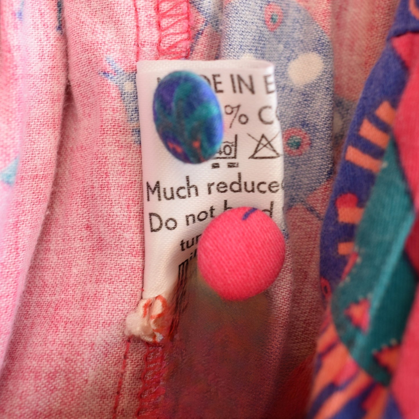 Vintage 1980s Baby Romper - Little Darlings - 1 yr - Pink & Blue