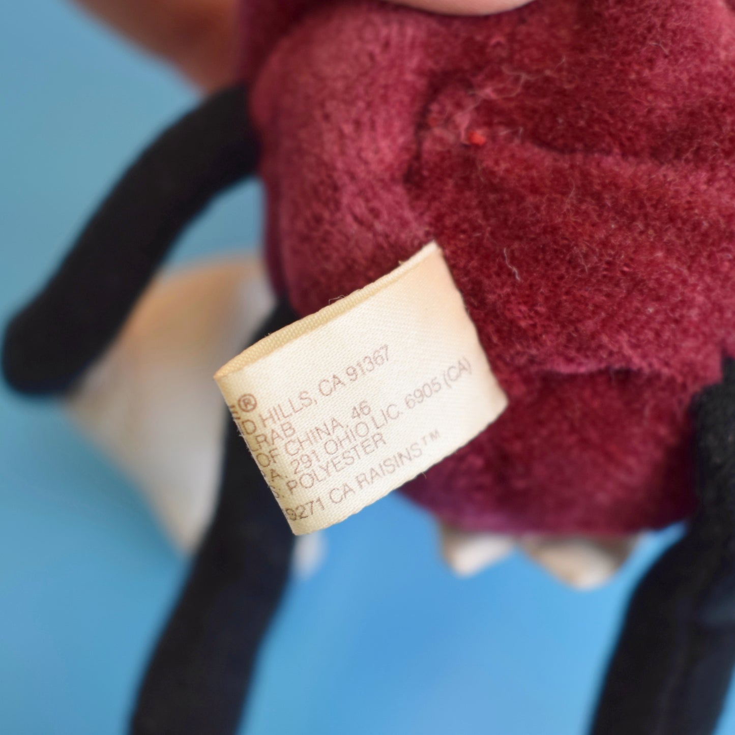 Vintage 1980s Californian Raisin Plush Toy