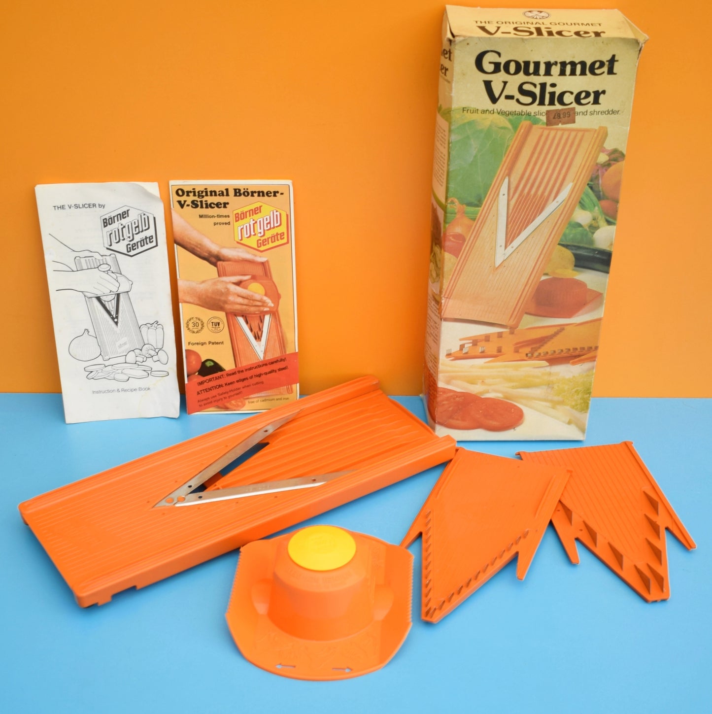 Vintage 1970s Gourmet Slicer - Orange (Boxed) by Vintage