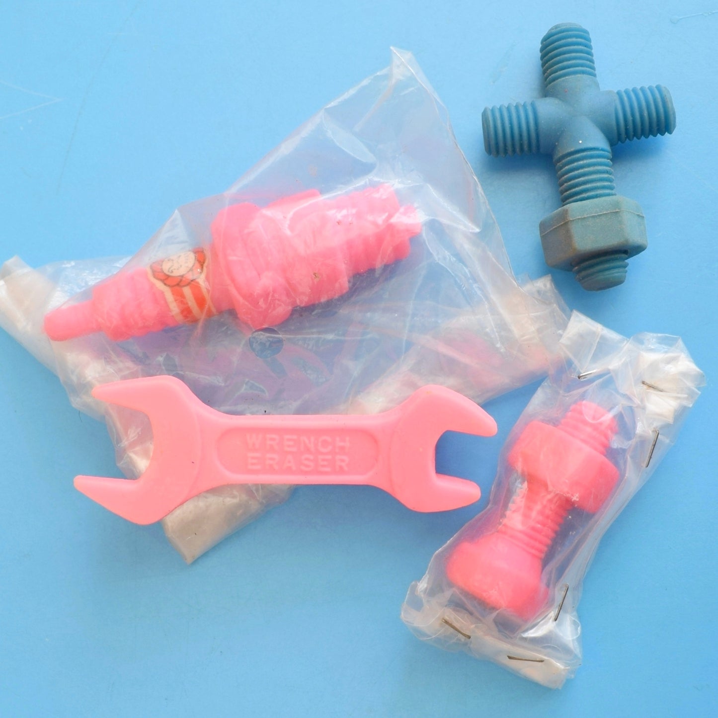 Vintage 1980s Collectable Erasers / Rubbers - Mixed 3D Group x12 by Pineapple Retro