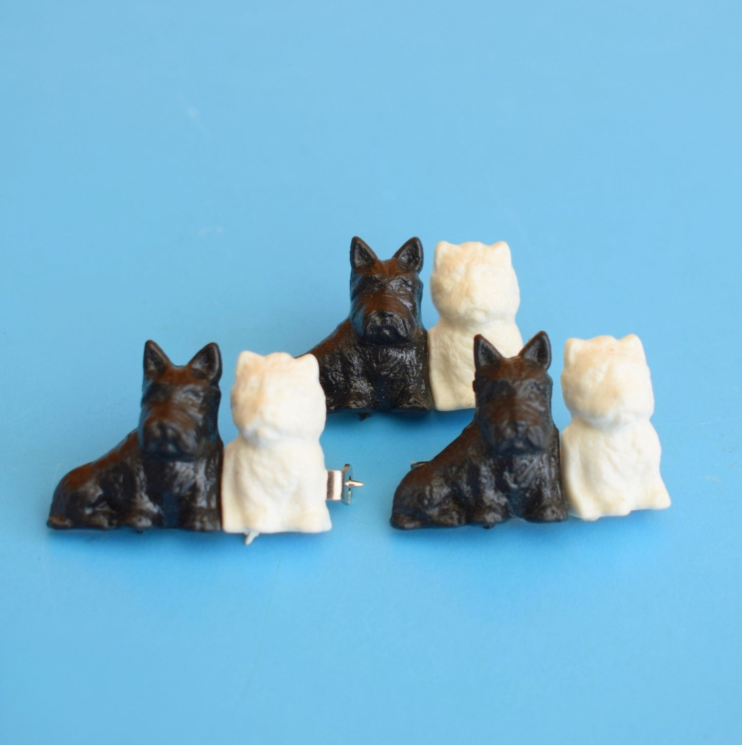 Vintage 1960s Whyte & Mackay - Scotty & Westie Dog Brooch by Vintage