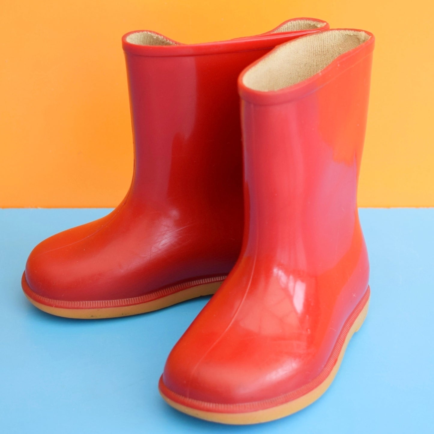 Vintage 1980s Paddington Bear Boots - Dunlop Red sz 20