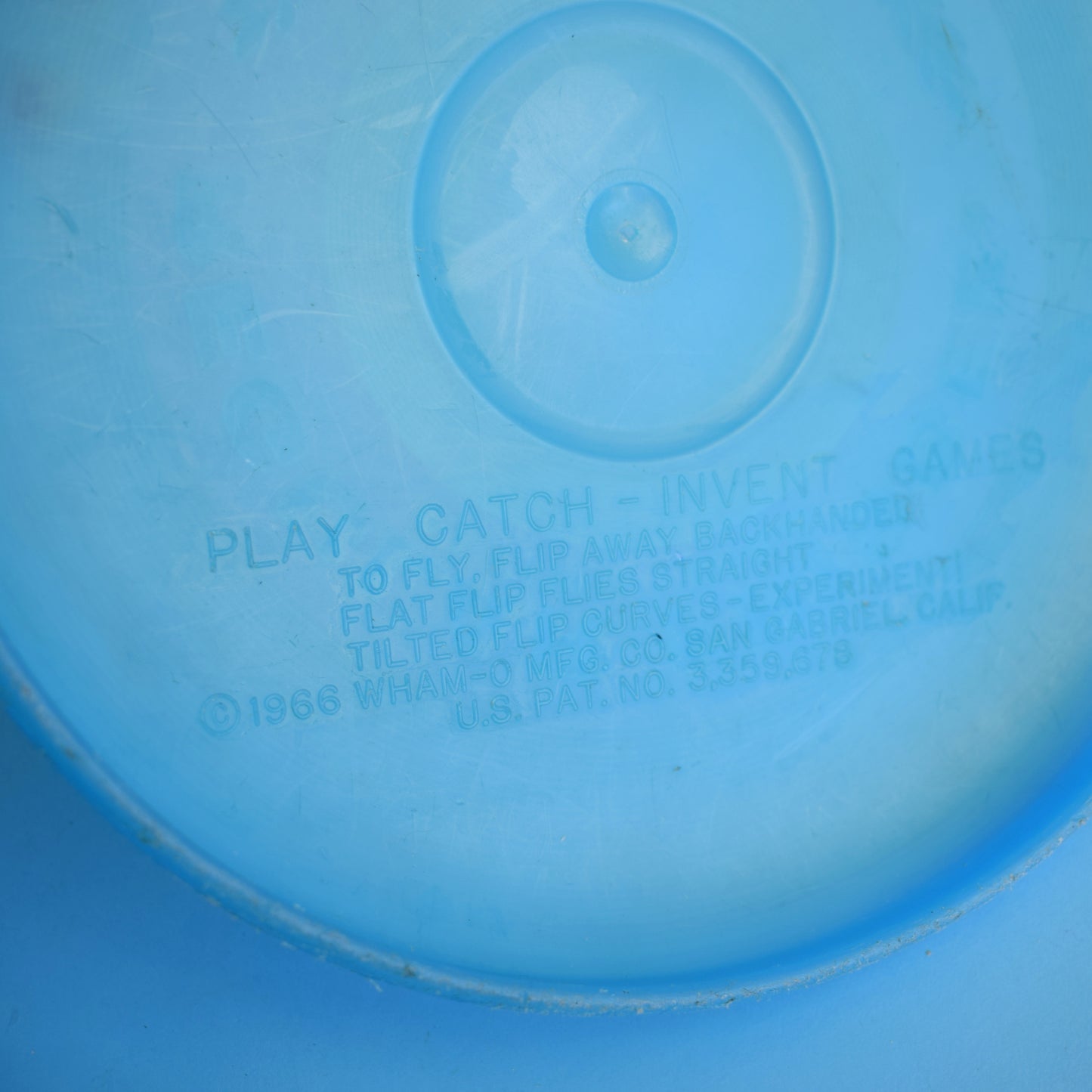 Vintage 1960s Plastic Frisbee - Wham-O - Blue