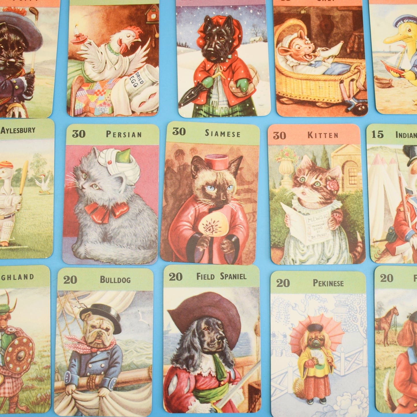 Vintage 1950s Farmyard Cries Card Game - Racey Helps