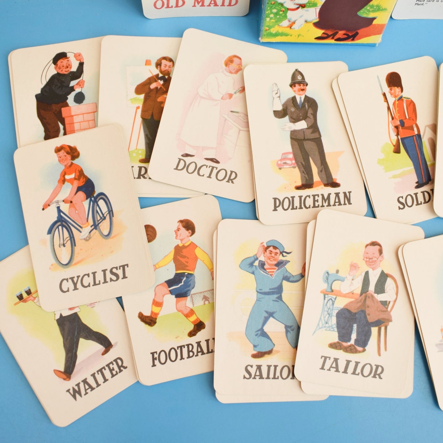 Vintage 1960s Old Maid Card Game - Fantastic Images - Complete