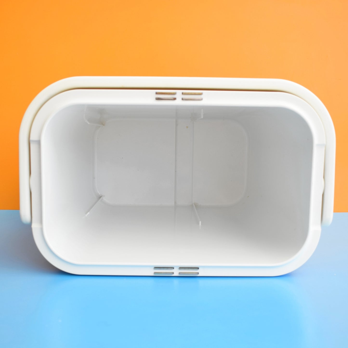 Vintage 1960s Hard Cool box - Orange, Yellow & Brown.