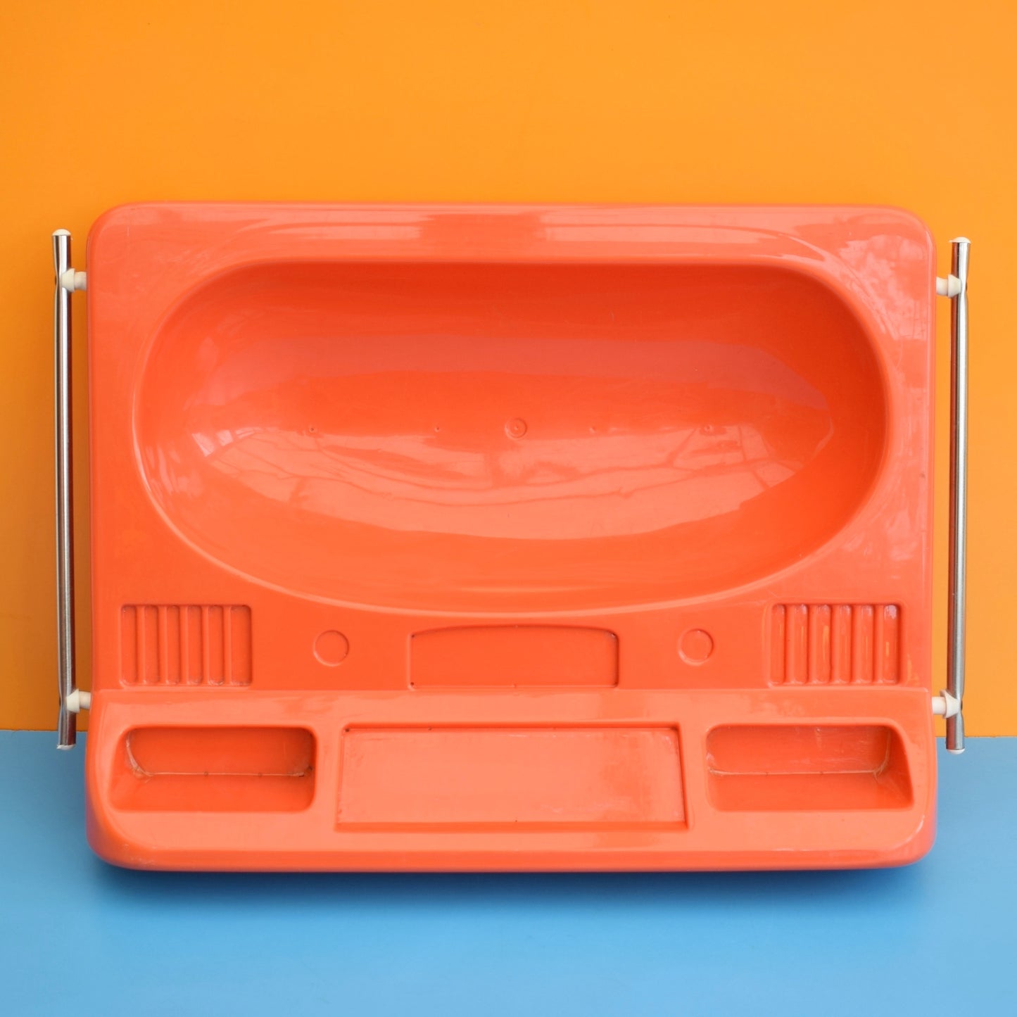 Vintage 1970s Plastic Childs/ Play Stand / Craft table? - Orange by Vintage