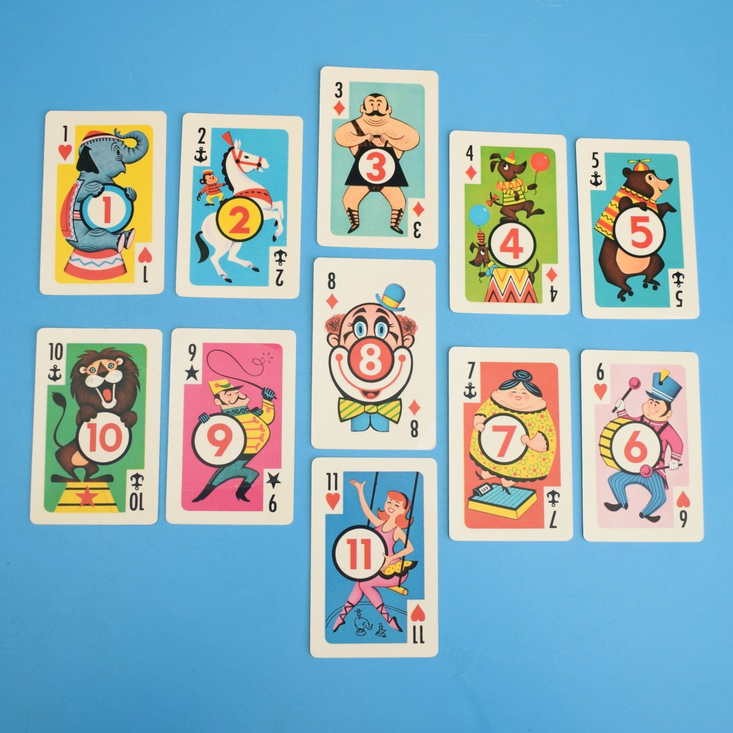 Vintage 1960s Circus Playing Cards - Fantastic Images - Ideal Framing