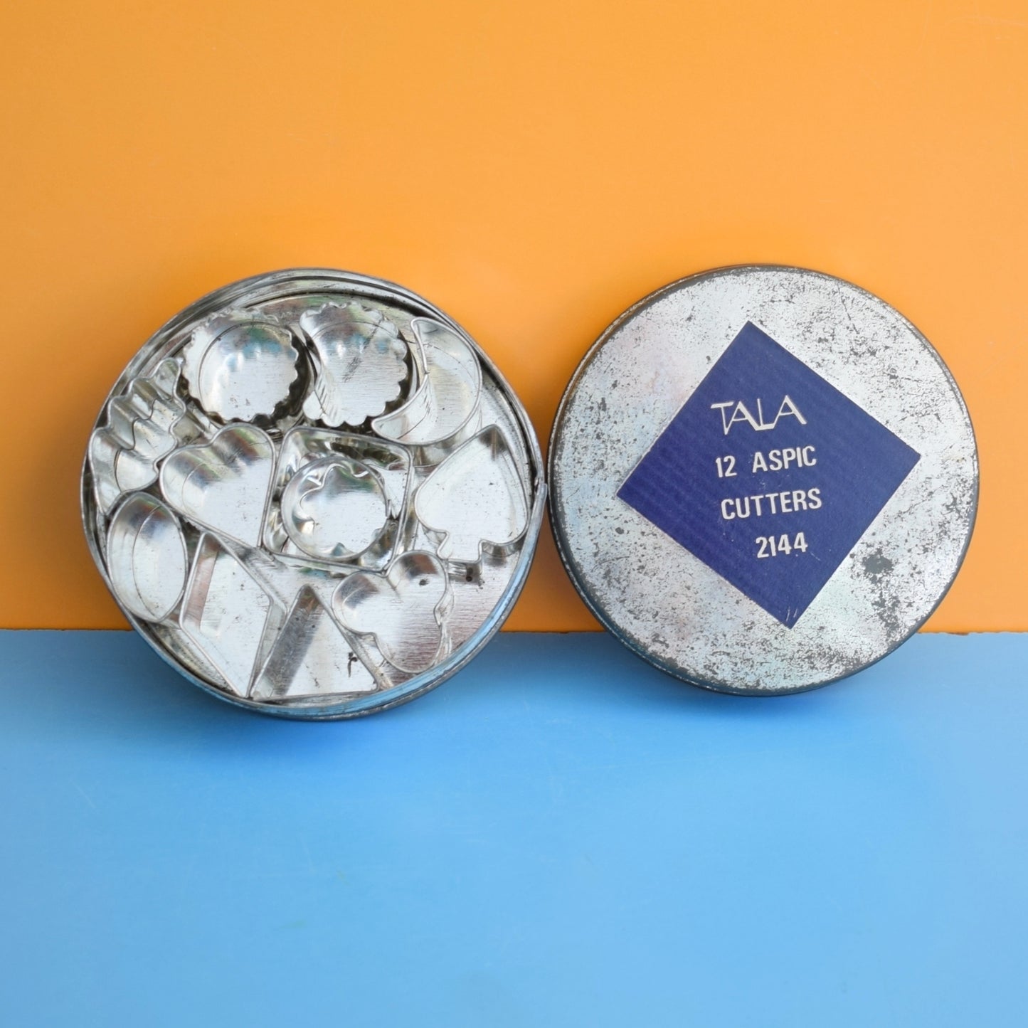 Vintage 1950s Metal Aspic Cutters x12 - Tala