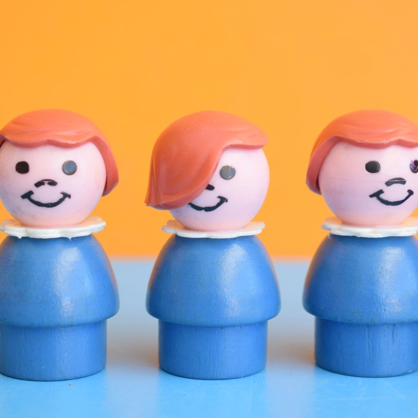 Vintage 1970s Fisher Price Figures - Whoopsies - Factory Misprints - Rare