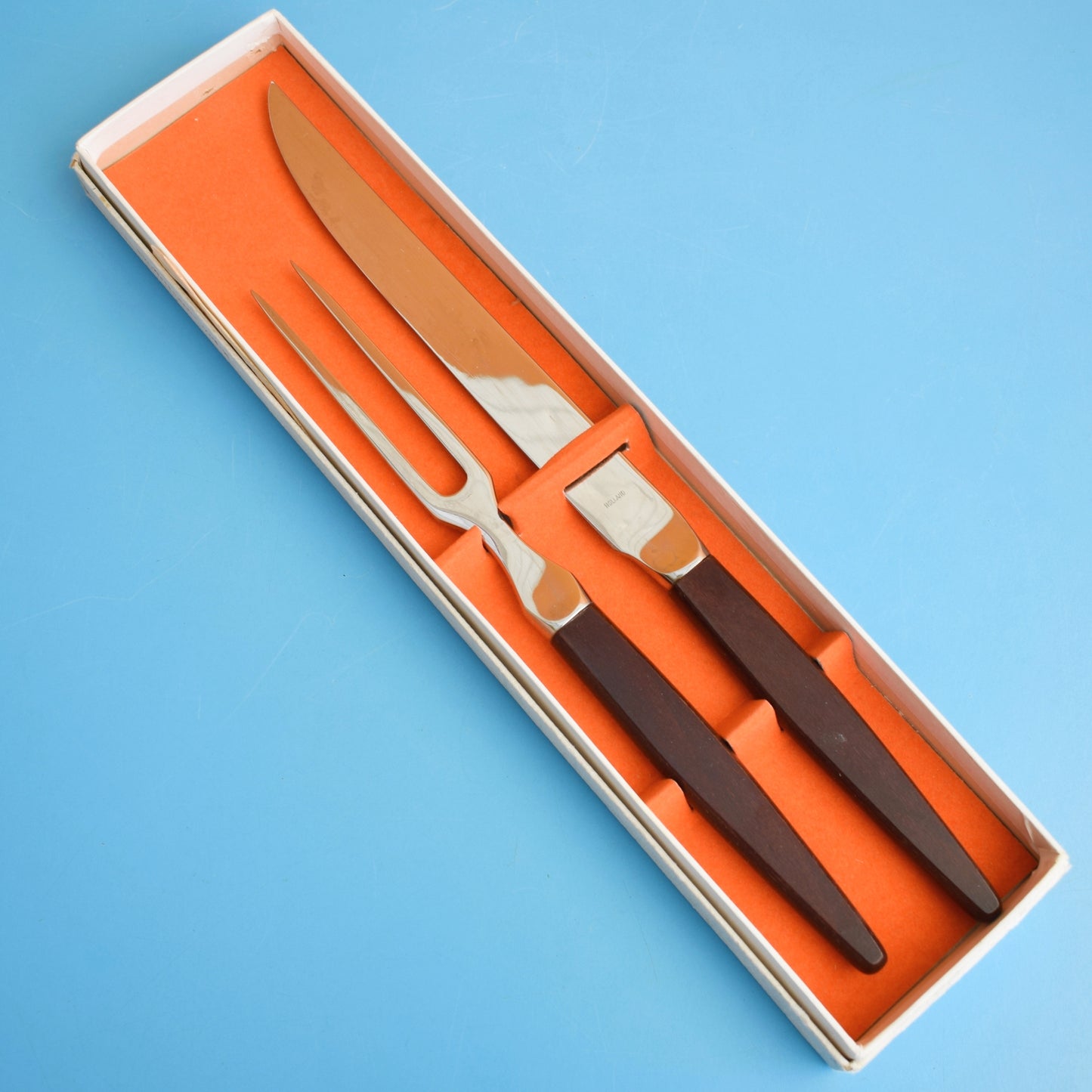 Vintage 1960s Stylish Carving Set- Boxed - Dutch by Vintage