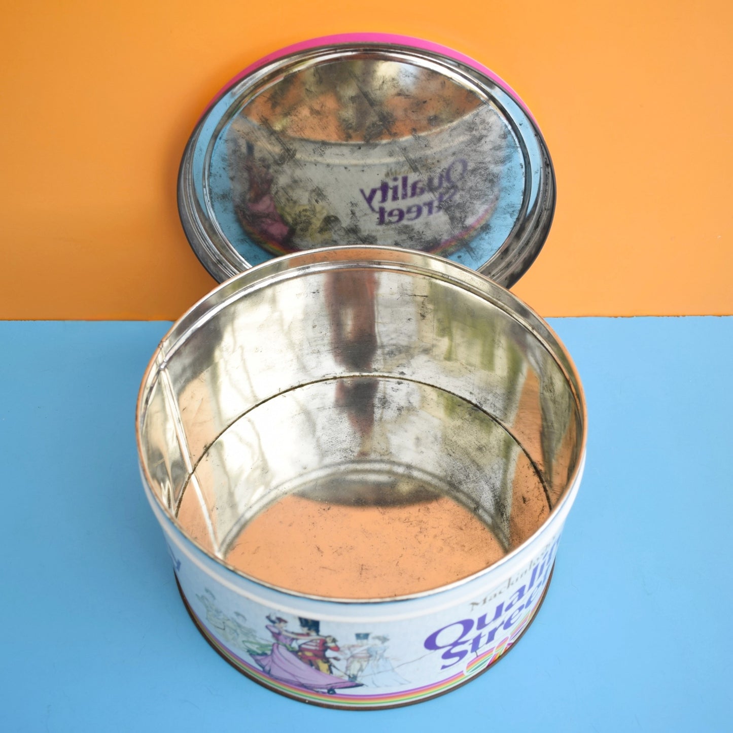 Vintage 1980s Quality Street Chocolate Sweet Tin - Large