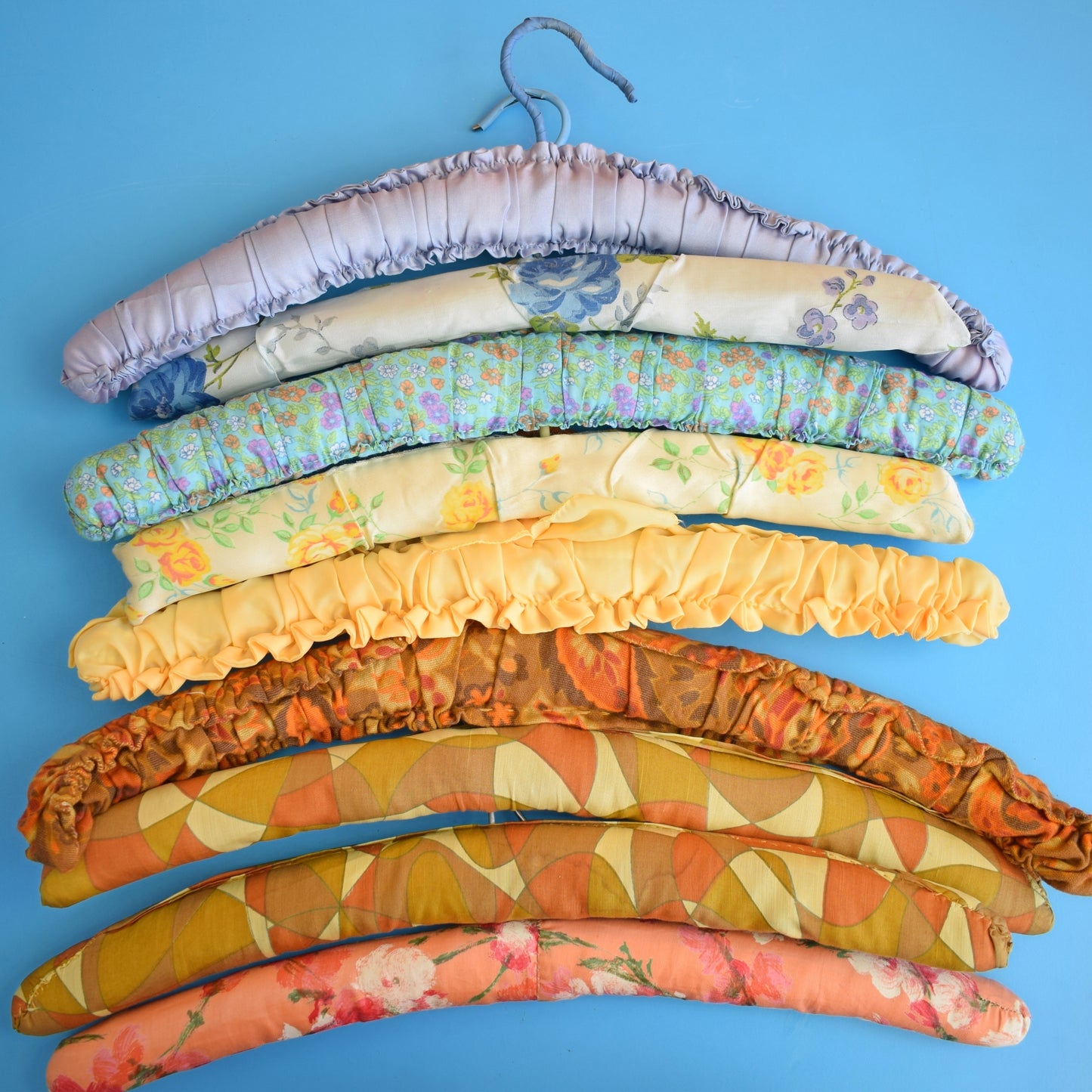 Vintage 1960s Padded Clothes Hangers - x5