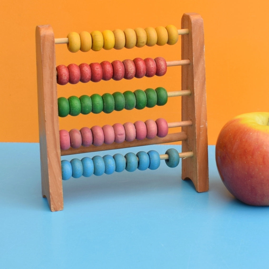Vintage 1960s Mini Wooden Abacus by Vintage