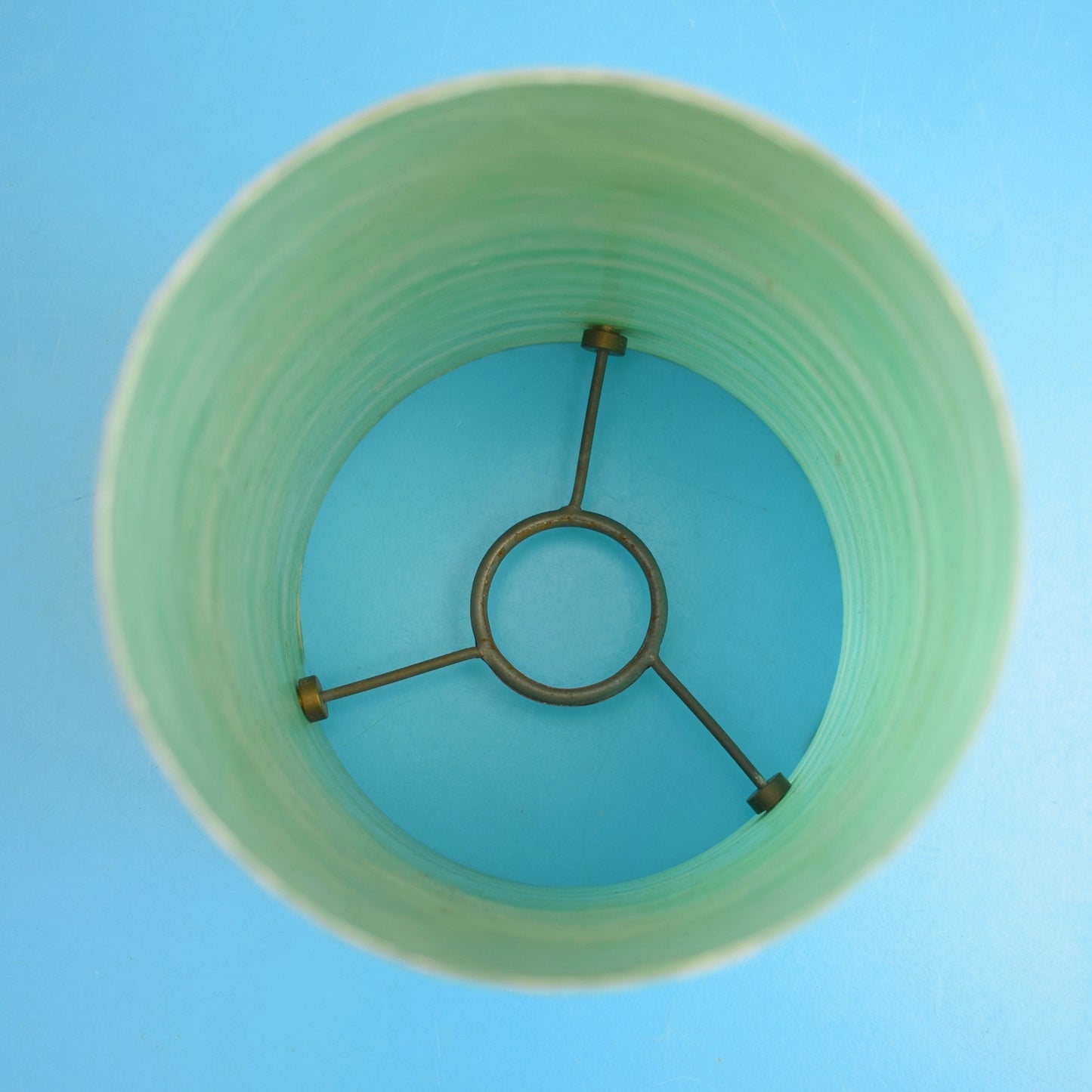 Vintage 1960s Shattaline Fibreglass Lamp Shade - Turquoise by Vintage