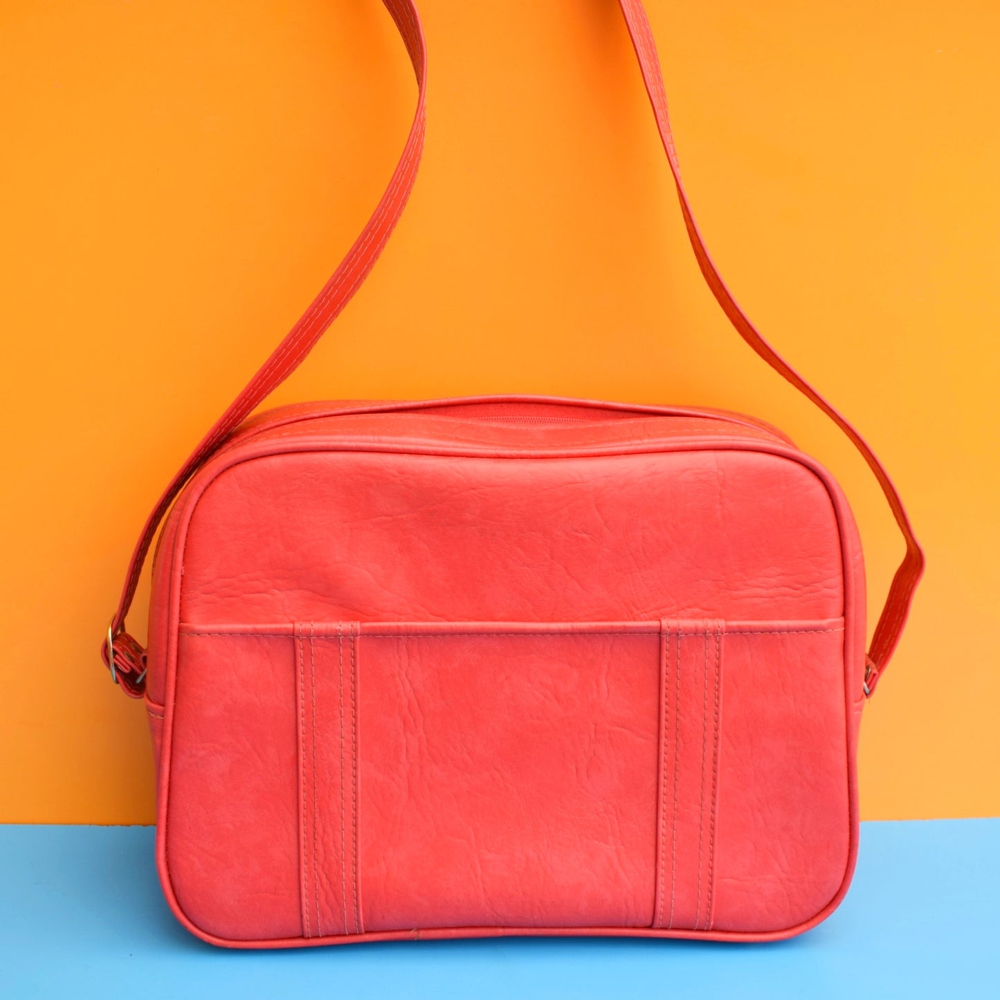Vintage 1970s Vinyl Shoulder Bag / Hand Luggage - Samsonite - Raspberry Pink by Pineapple Retro