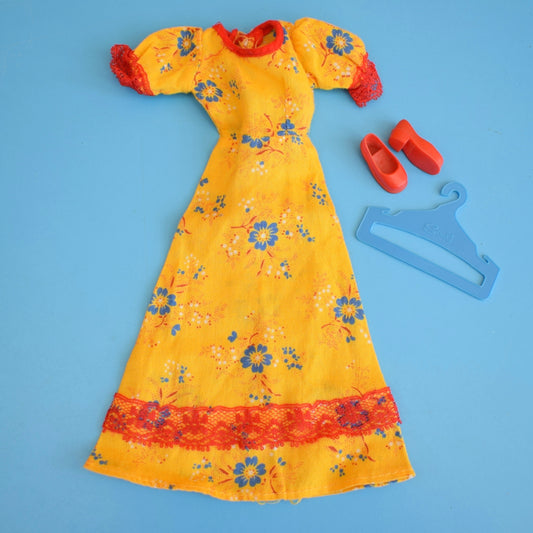 Vintage 1980s Sindy Styling Dress Set - Yellow
