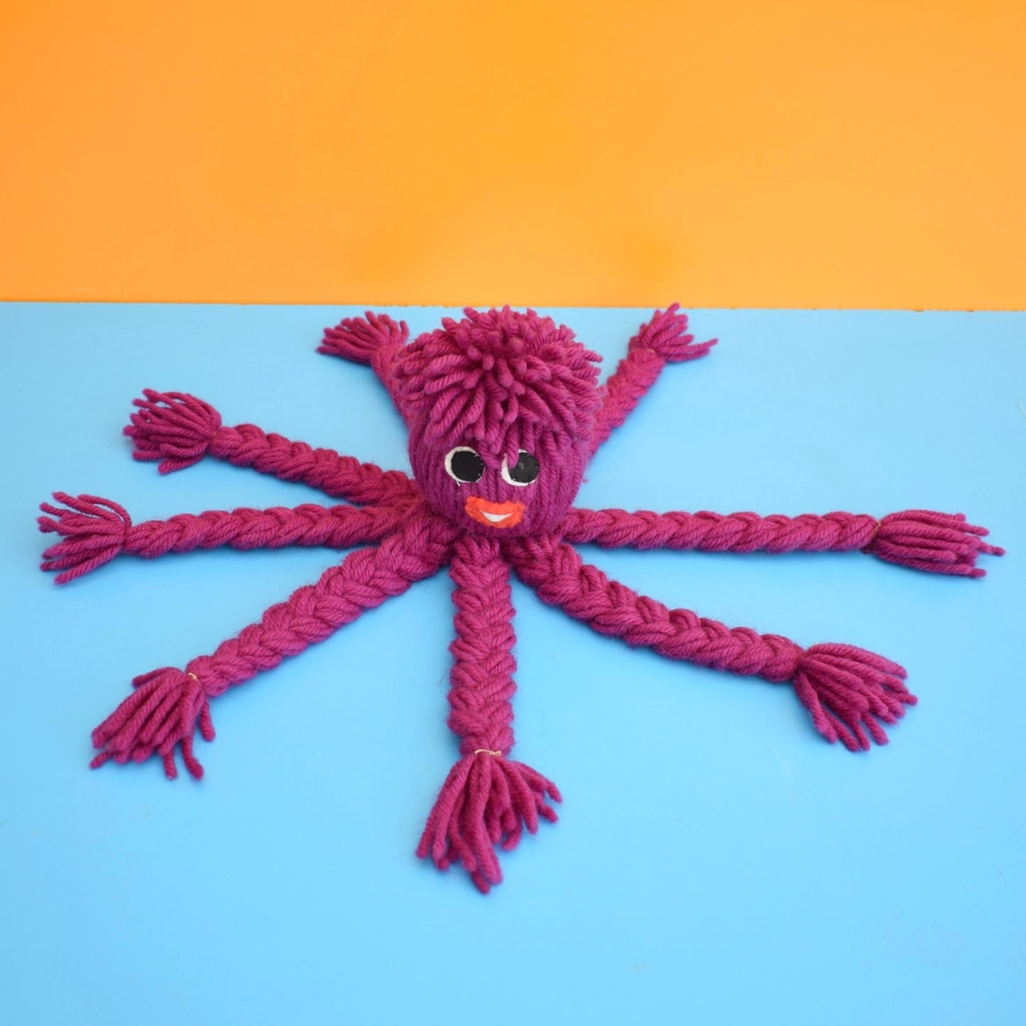 Vintage 1970s Handmade Woolly Octopus - Garden Gang