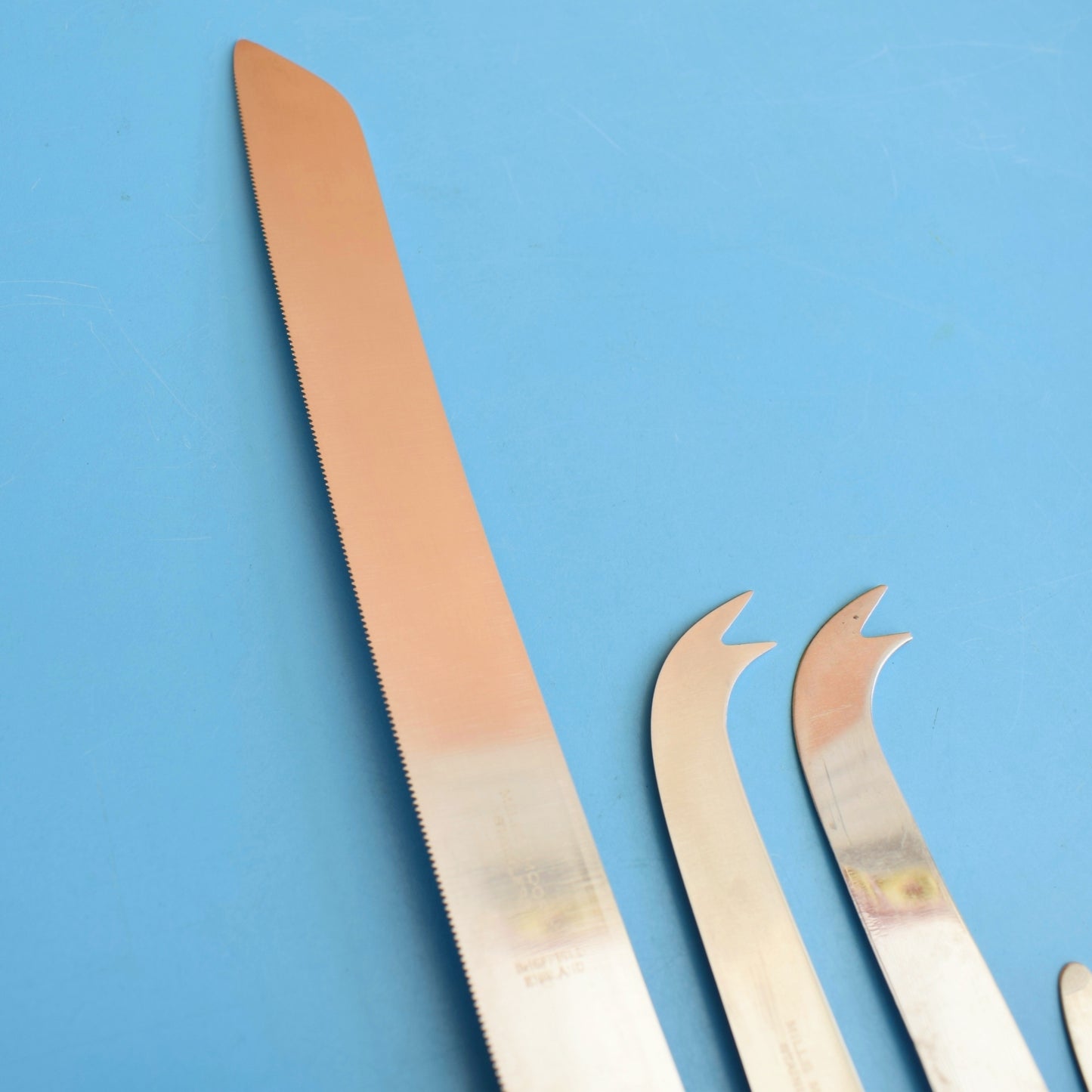 Vintage 1960s Wooden Handled Cheese Knife / Butter Knife